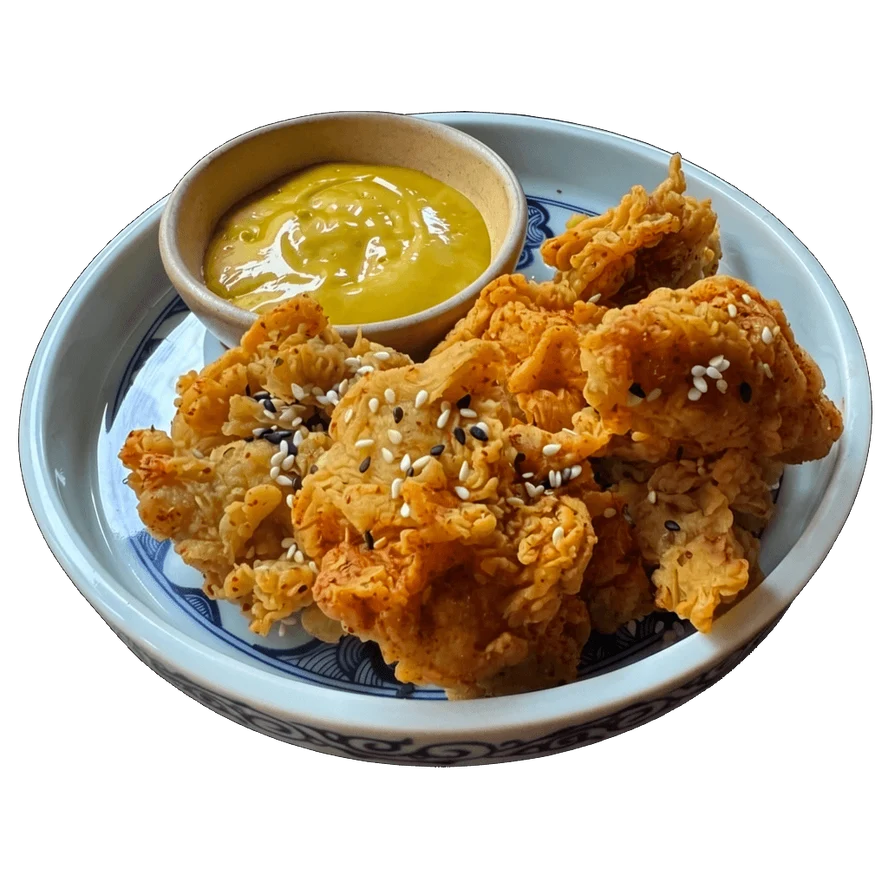 Хрустящее куриное бедро с манговым соусом